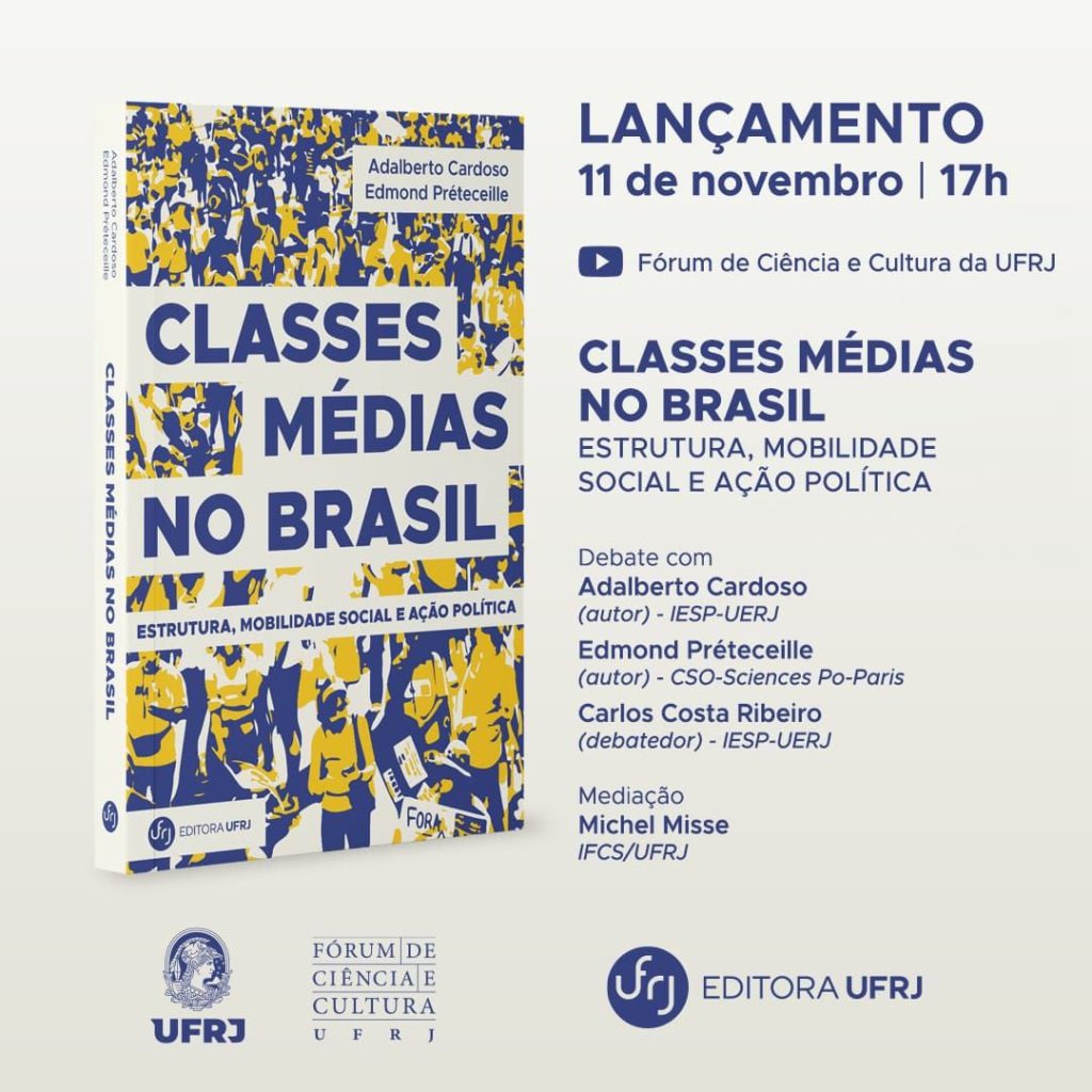 Lançamento de “Classes Médias no Brasil”, do prof. Adalberto Cardoso