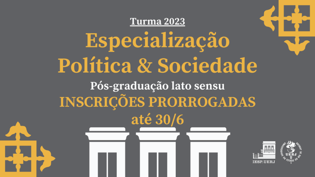 Especialização Política & Sociedade – Inscrições prorrogadas
