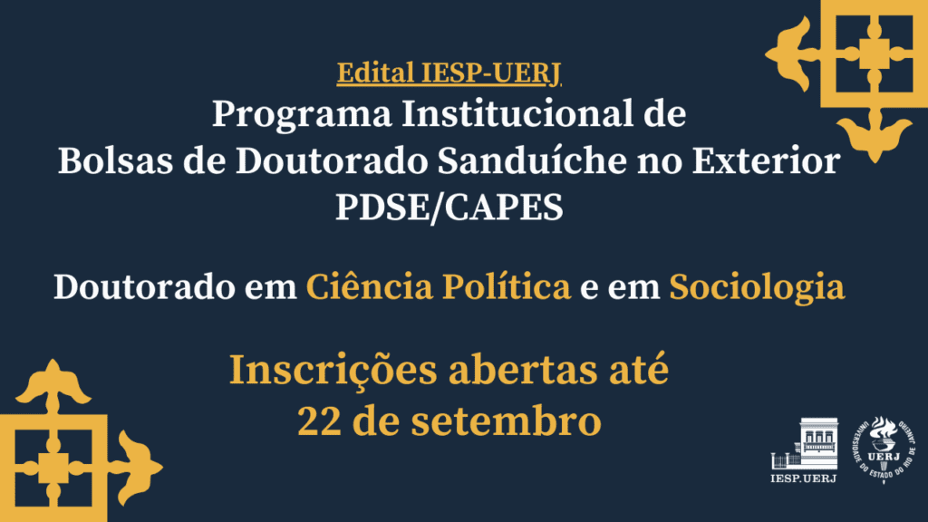 Edital IESP-UERJ – Programa Institucional de Bolsas de Doutorado Sanduíche no Exterior (PDSE/CAPES 2025)