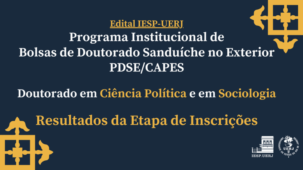 Edital IESP-UERJ PDSE/CAPES 2025 – Resultado Final da Etapa de Inscrições